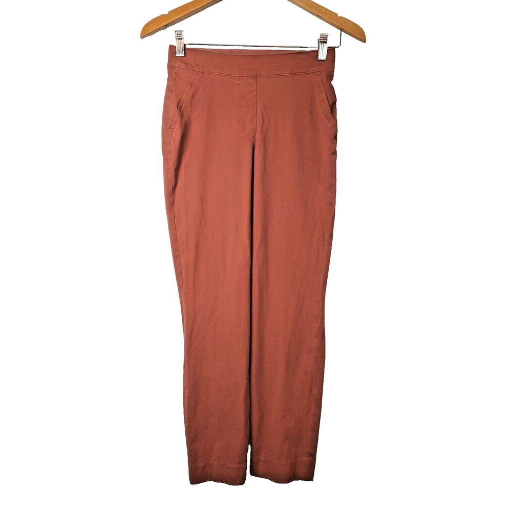 Spanx Shapewear Womens XS Skinny Jeans Rust Pull On Slimming Stretch